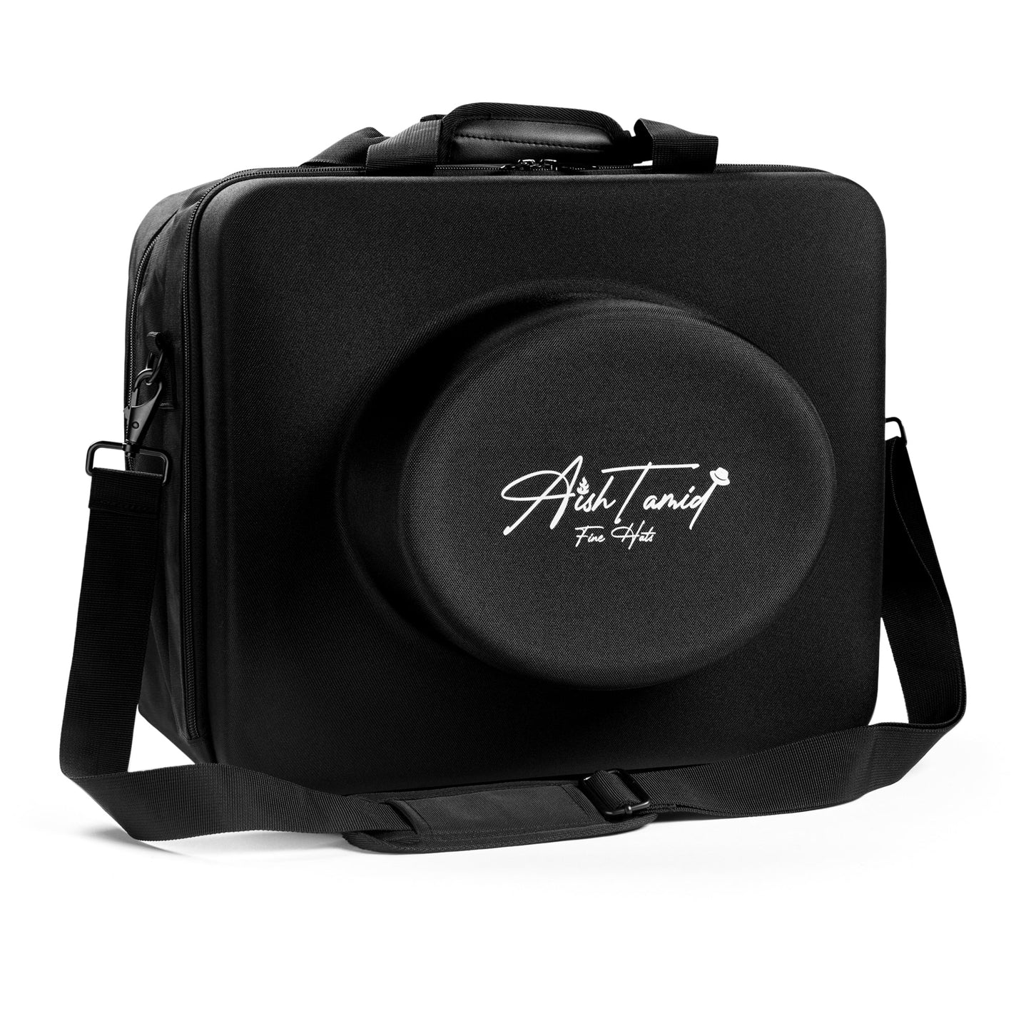 Aish Tamid hat messenger bag — standard bag shown; fully custom orders are built in your colors and design