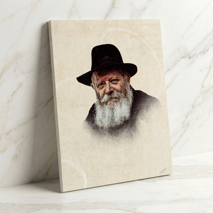 Lubavitcher Rebbe Canvas | הרבי מליובאוויטש – A Presence of Guidance