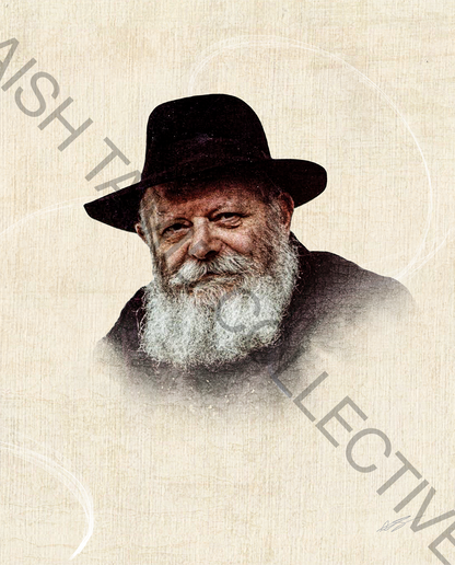 Lubavitcher Rebbe Canvas | הרבי מליובאוויטש – A Presence of Guidance